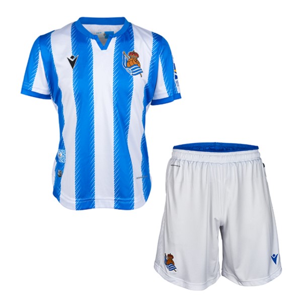 Camiseta Real Sociedad Primera equipo Niños 2019-20 Blanco Azul